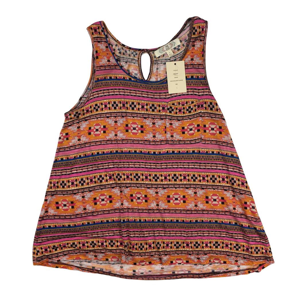 Pink Rose multicolor Sleeveless Top size Large